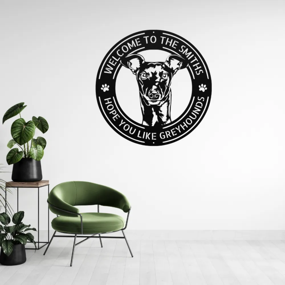 Personalized Greyhound Metal Sign